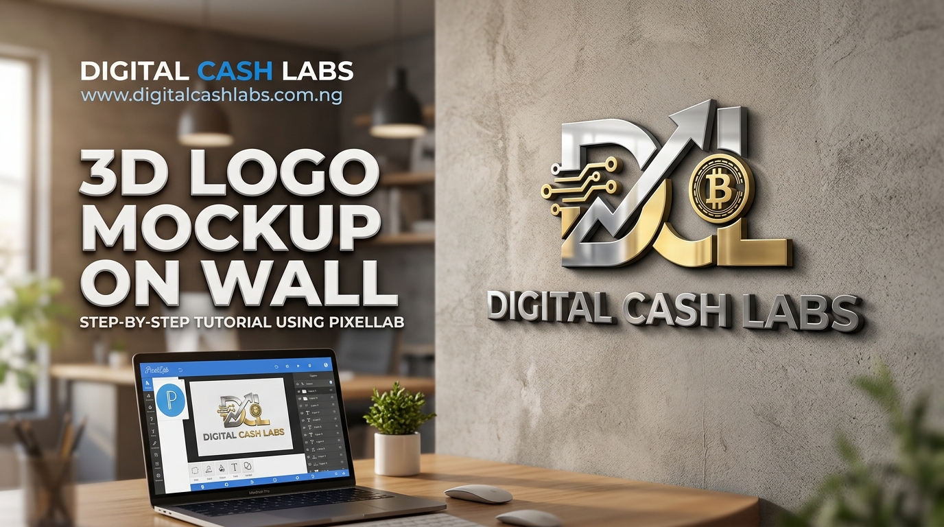How to Create a 3D Logo Mockup on a Wall Using PixelLab